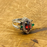 Reversible Ring, Ruby - Sapphire Stone - TryAladdin