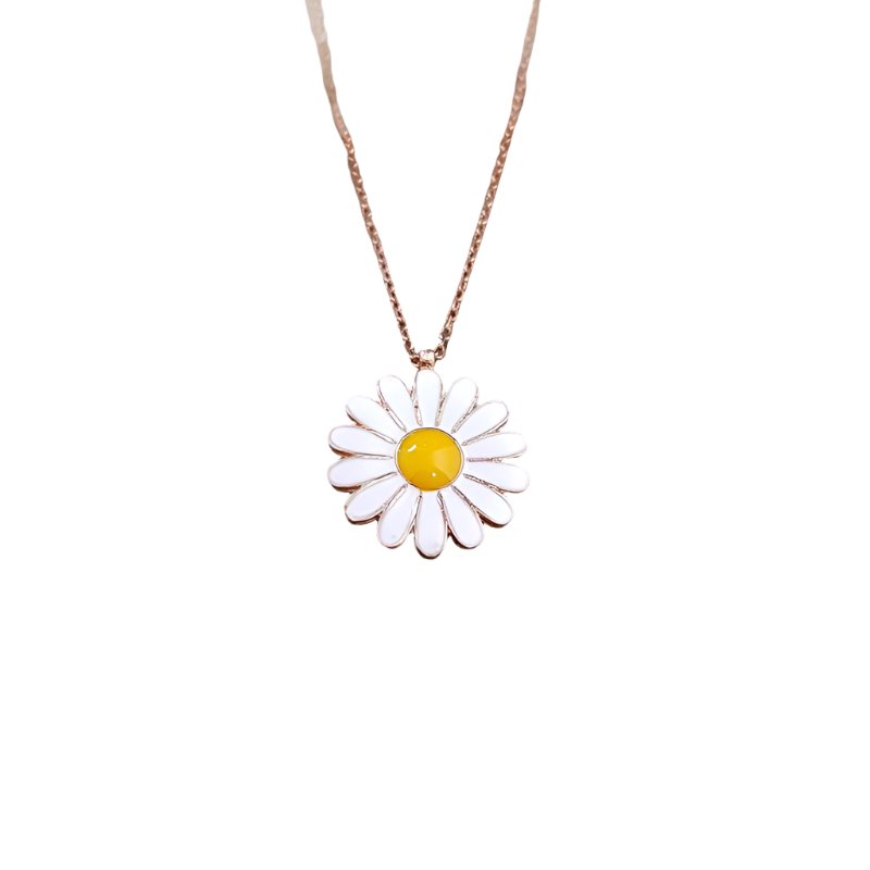 Taki | Silver Daisy Necklace - TryAladdin