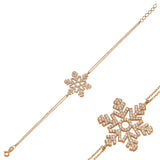 Taki | Silver Bracelet with Snowflake Stone 5 Colors - TryAladdin