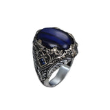 Tesbihevim | Men's Silver Ring with Tiger's Eye Stone - TryAladdin