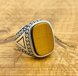 Tiger's Eye Silver Ring - TryAladdin