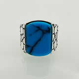 Turquoise Men's Natural Stone Ring - TryAladdin