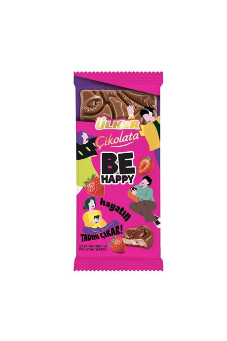 Ulker | Be Happy Chocolate Tablets with Strawberry Flavour - TryAladdin