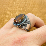 Unique Handmade Multi - Color Zultanite Stone Men's Ring - TryAladdin