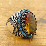 Unique Handmade Multi - Color Zultanite Stone Men's Ring - TryAladdin