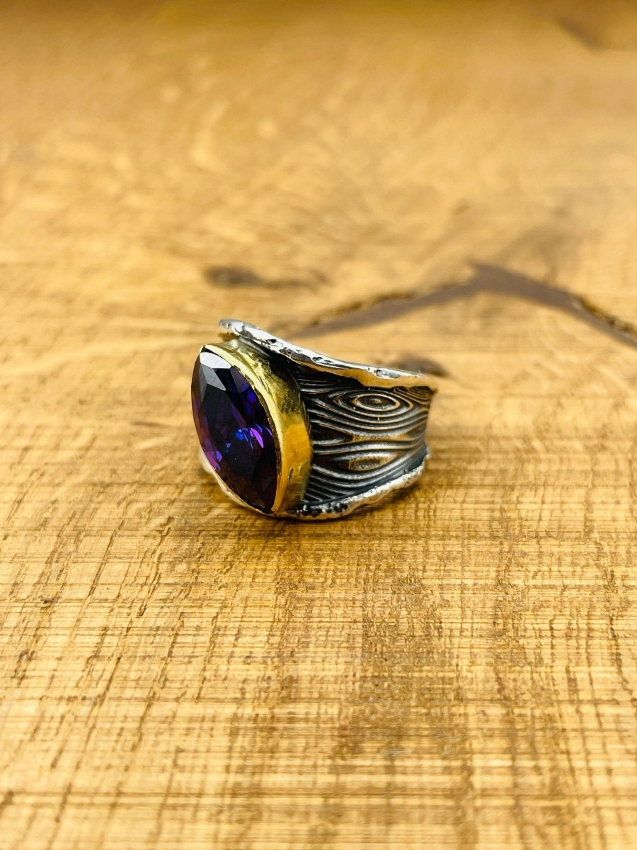 Women's Amethyst Silver Ring - TryAladdin