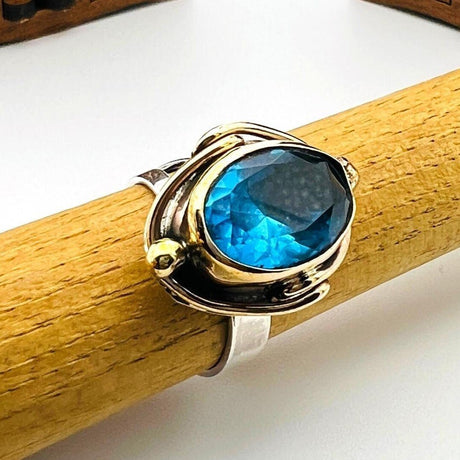 Women's Aquamarine Stone Ring - TryAladdin