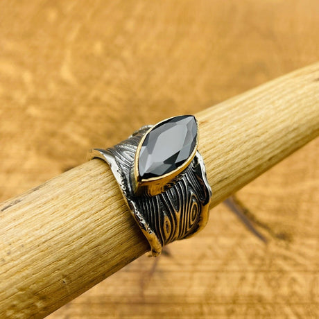 Women's Black Onyx Silver Ring - TryAladdin