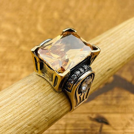 Women's Citrine Ring Ottoman Jewelry - TryAladdin