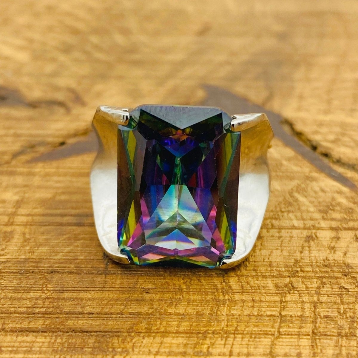 Women's Mystic Topaz Stacking Ring - TryAladdin