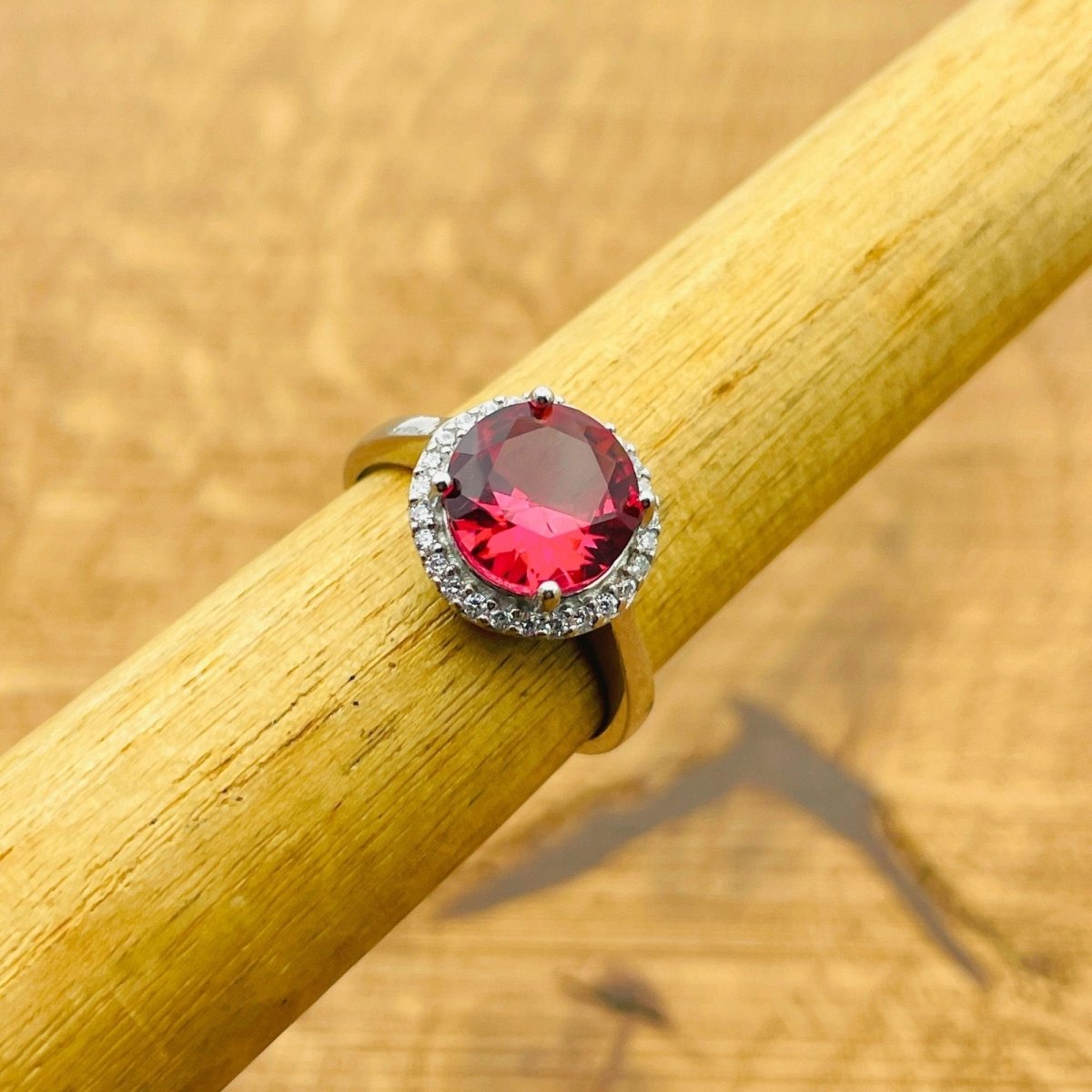 Women's Ruby Silver Ring - TryAladdin