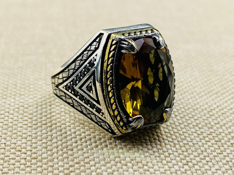 Zultanite Stone Silver Ring - TryAladdin