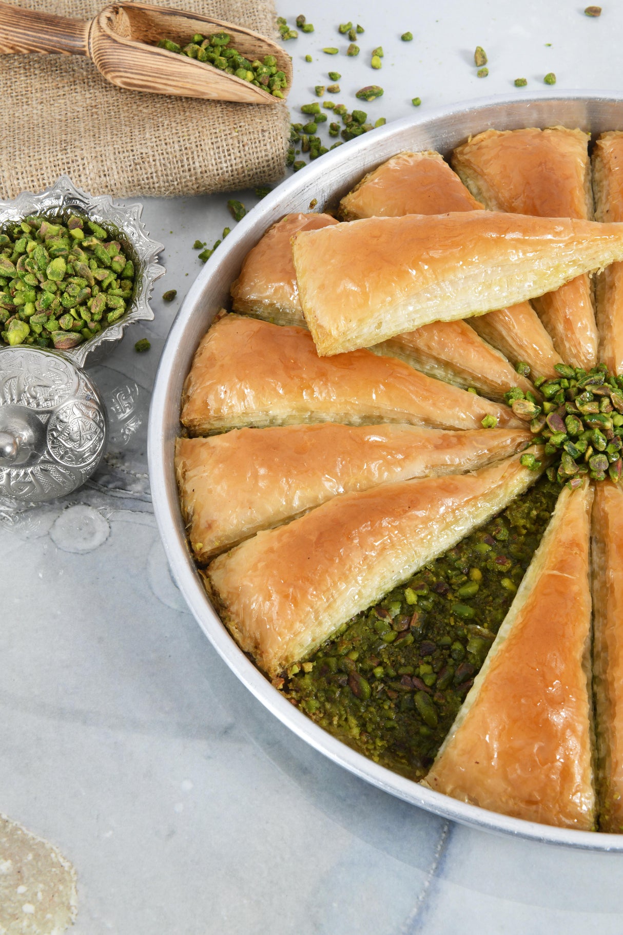 Asi | Carrot Slice Baklava with Pistachio Tray - TryAladdin