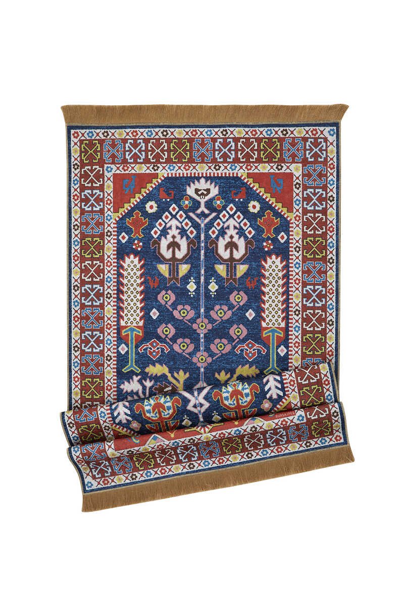 Bursa Ipek | Red Velvet Carpet Prayer Rug - TryAladdin