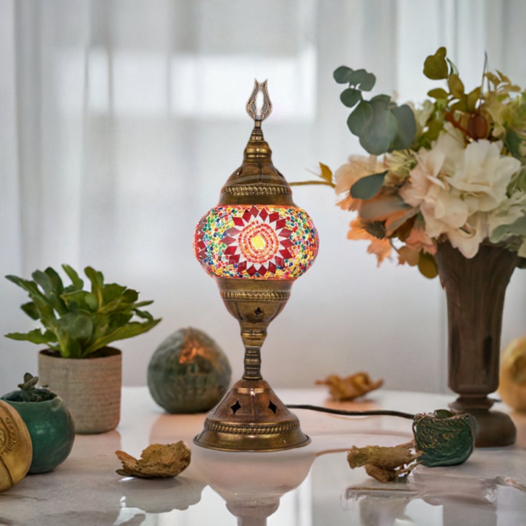 HND Handicraft | Handmade Turkish - Moroccan Mosaic Table Lamp - TryAladdin