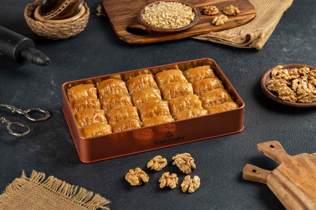 Koskeroglu | Antep Baklava with Walnut in Gift Metal Box - TryAladdin