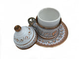 Lavina | Copper Turkish Coffee Cup with Lid Erzincan Design - TryAladdin