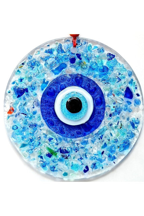 Blue Nazar Beaded Glass Patterned Wall Ornament - TryAladdin