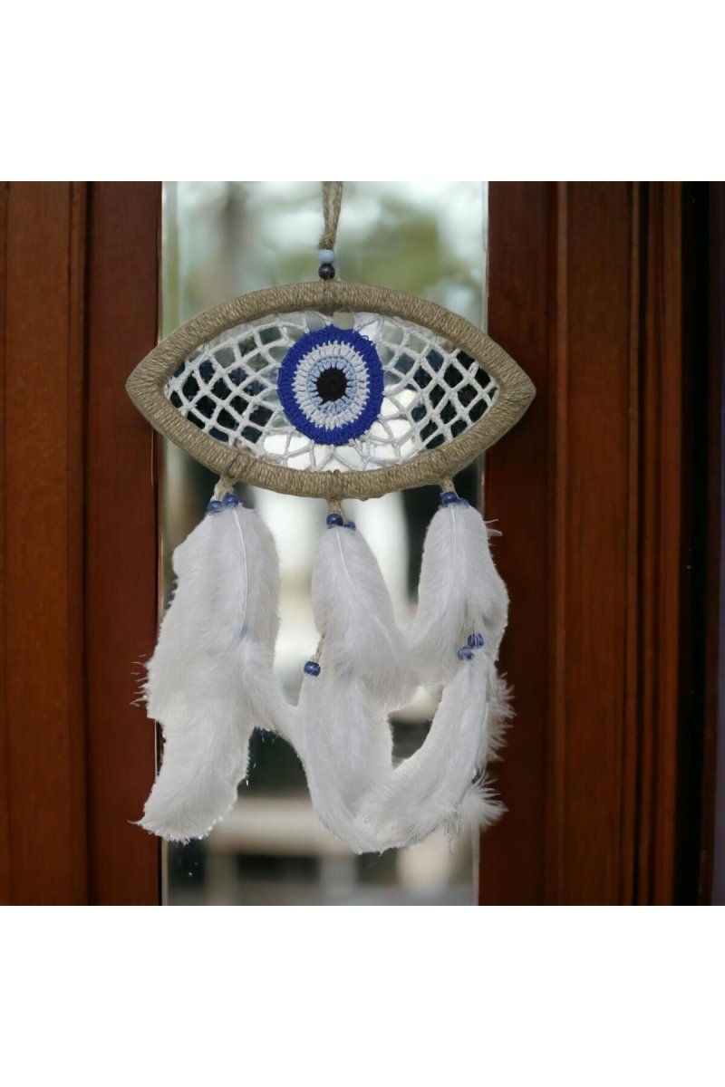 Eye Model Wall Ornament With Nazar Bead Motif Handmade - TryAladdin