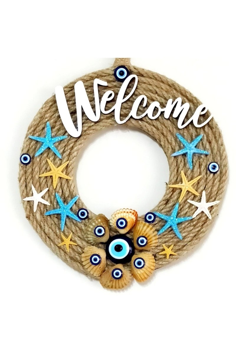 Nazar Beaded Sea Star Welcome Door Ornament - TryAladdin