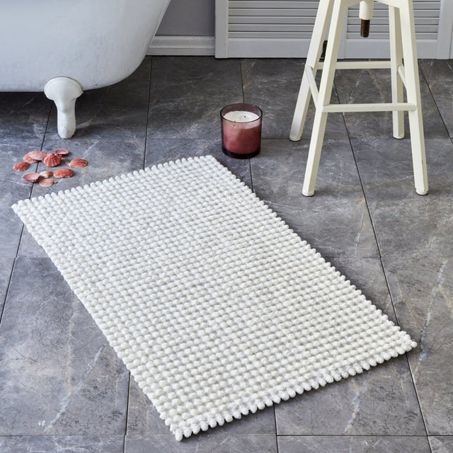 Nautica Home Elvia 100% Cotton White Bath Mat - TryAladdin