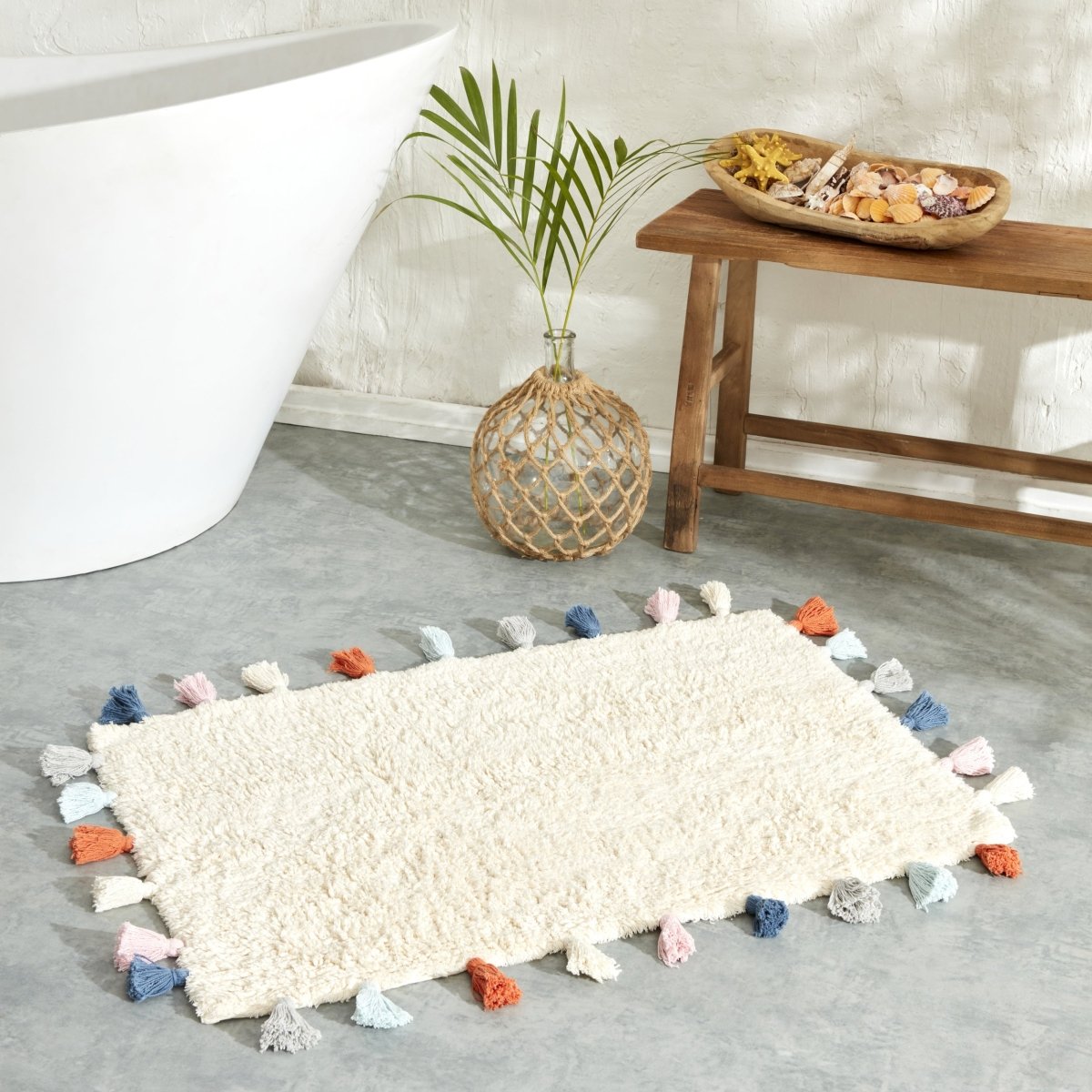 Sarah Anderson Tassel Bath Mat - TryAladdin