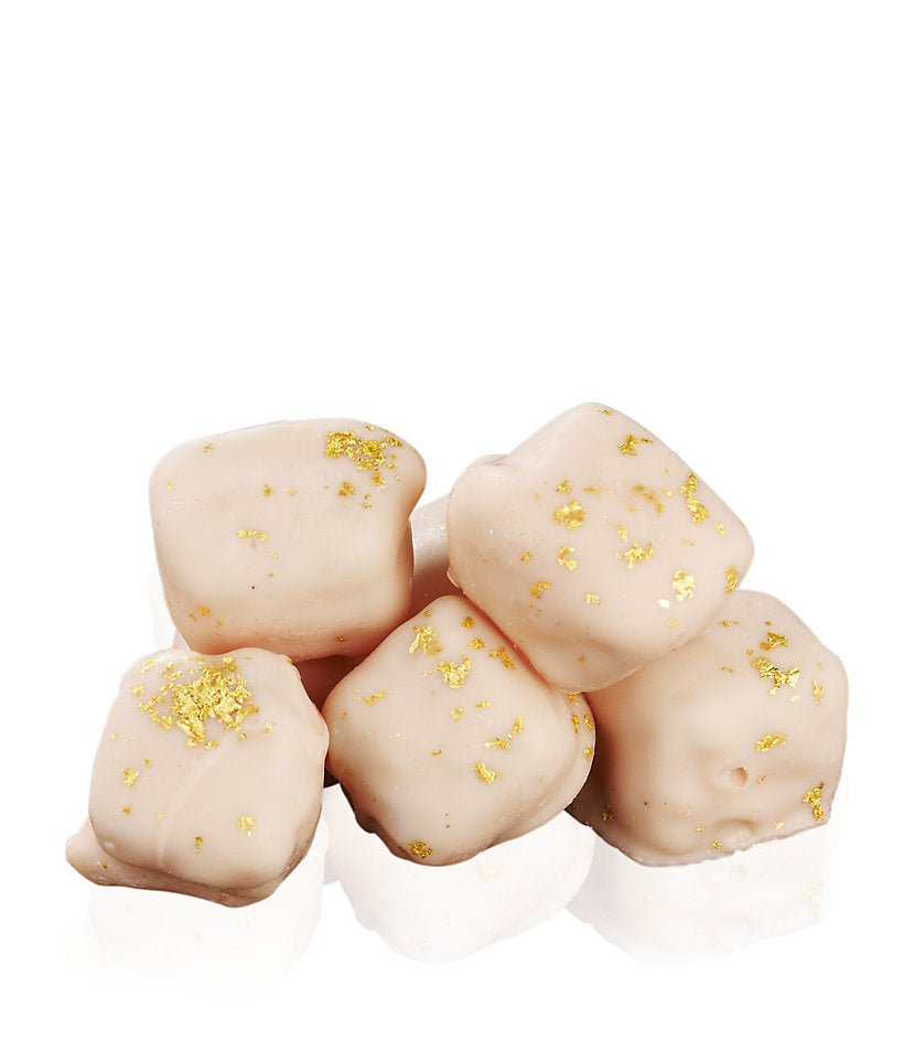 Selamlique Rose Turkish Delight - Chocolate Covered Almond Rose Delight Sprinkled with Gold Dust - TryAladdin