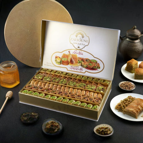 Zaitoune - Premium Mix Baklava with Honey - Exclusive Gift Box - (2.2 lb | 1 kg) - TryAladdin